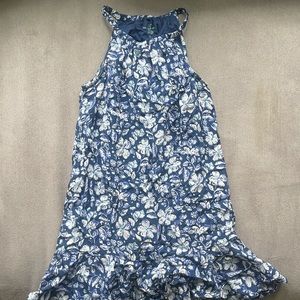 Vineyard Vines Girls Dress size large 14 floral like new blue white tween teen